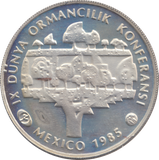 1985 TURKEY SILVER 5000 LIRA