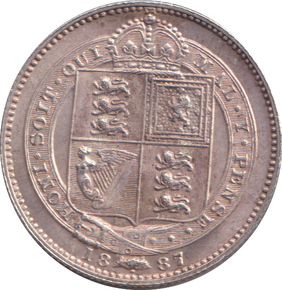 1887 SHILLING ( AUNC )