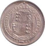1887 SHILLING ( AUNC )