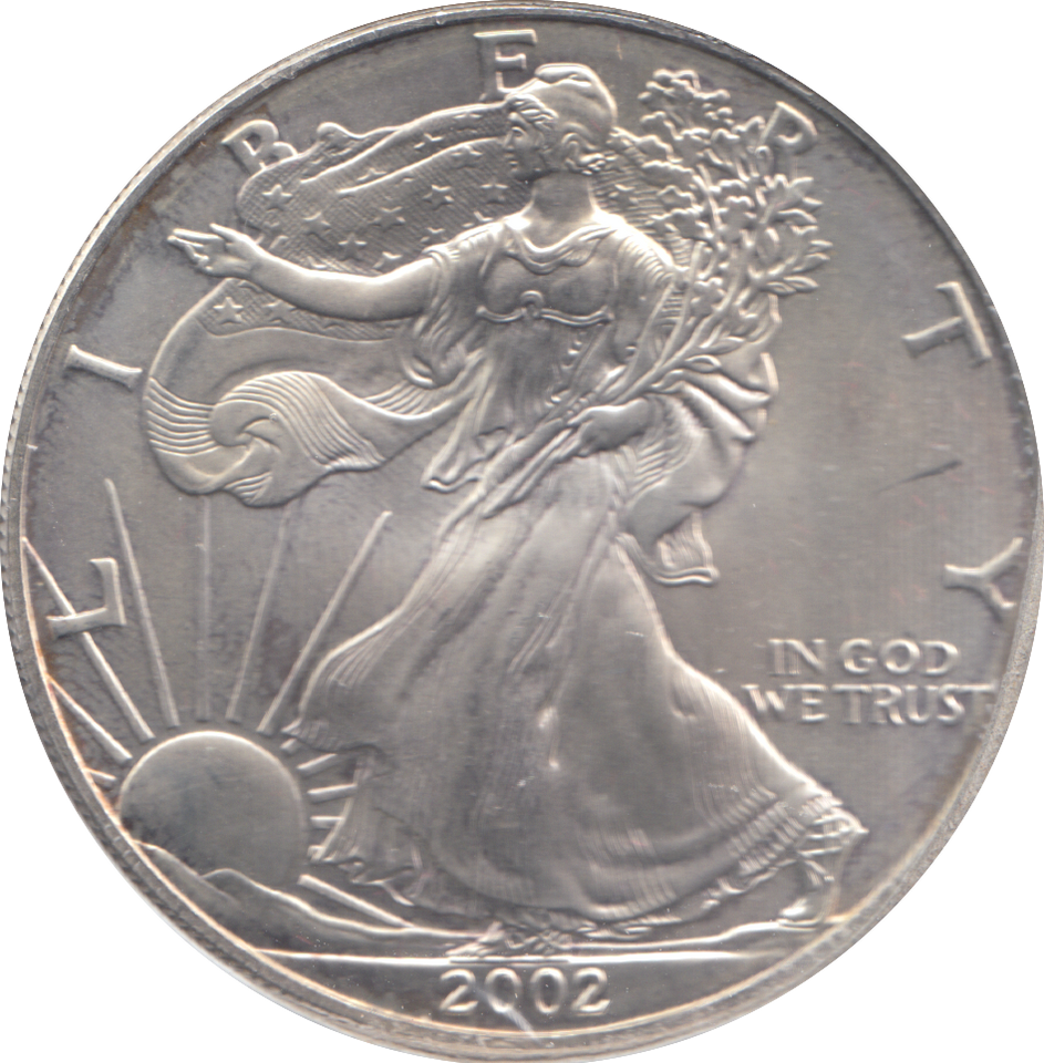 2002 AMERICAN EAGLE SILVER DOLLAR 1 OZ FINE SILVER USA