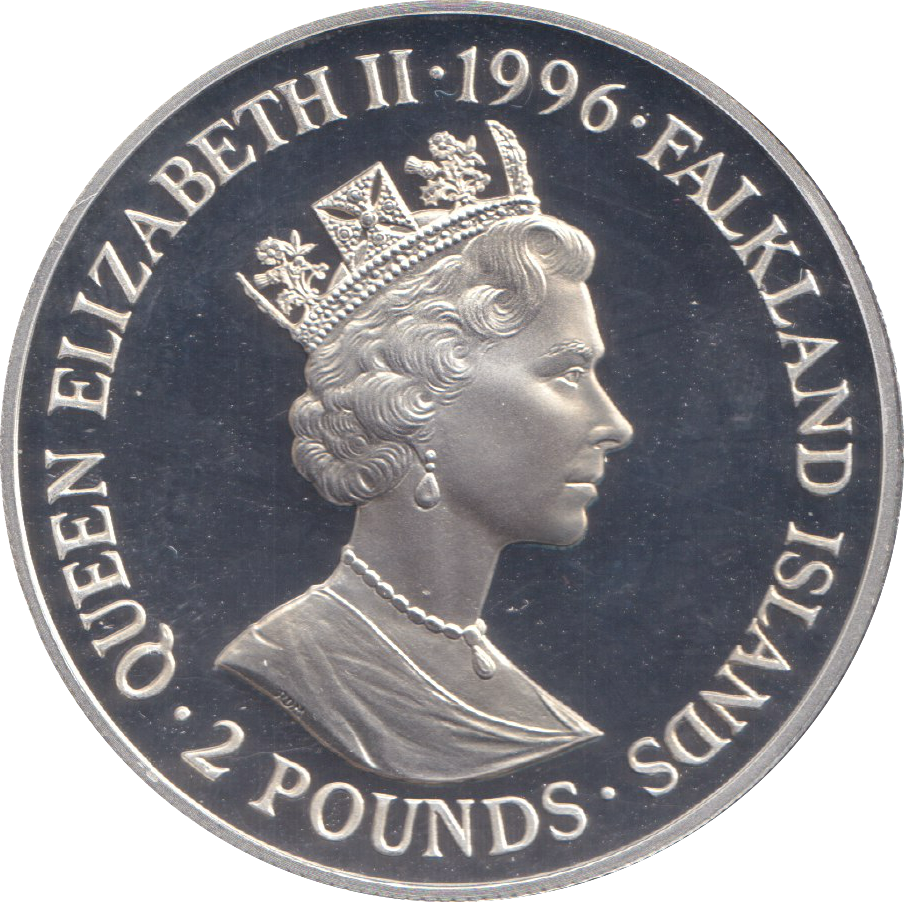 1996 SILVER PROOF TWO POUND ROYAL HERITAGE RICHARD I THE LIONHEART