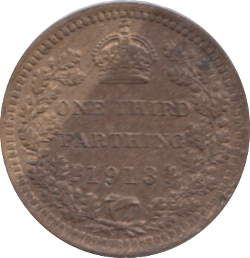 1913 ONE THIRD FARTHING ( GVF )