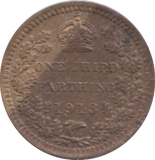 1913 ONE THIRD FARTHING ( GVF )