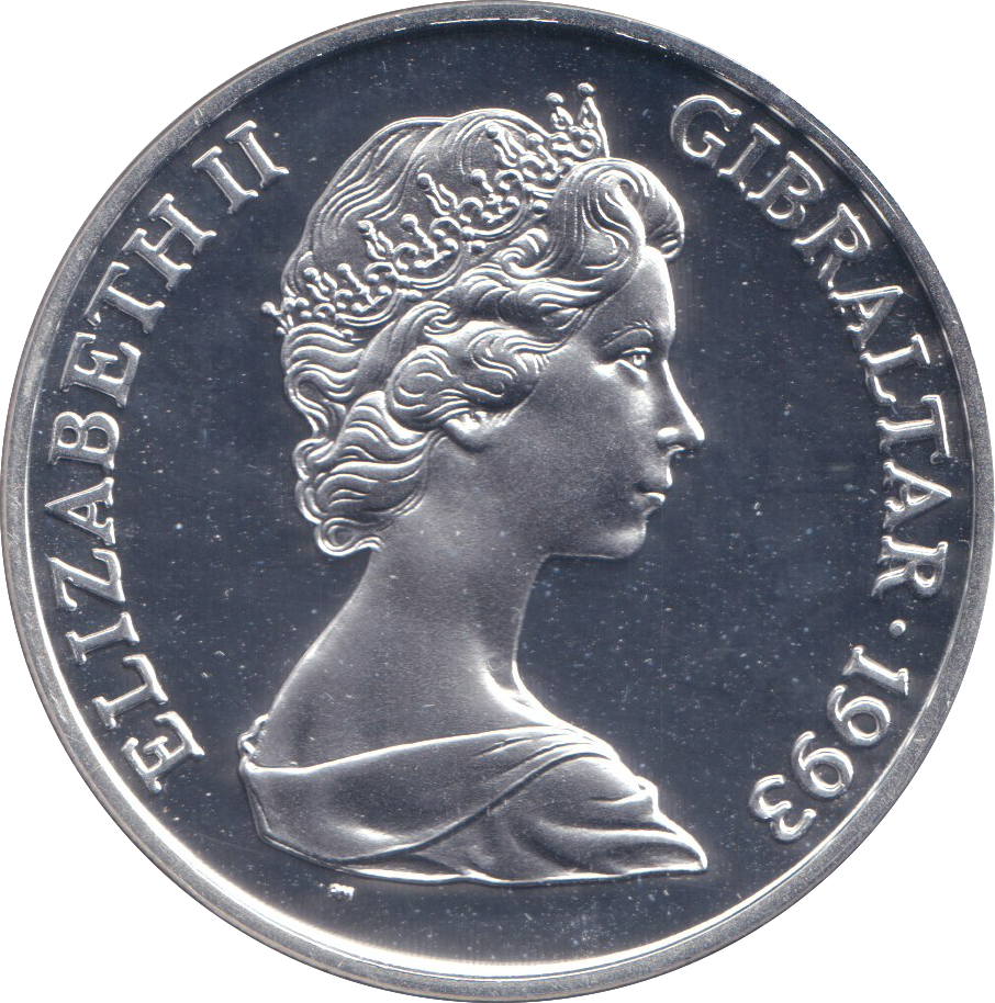 1993 SILVER PROOF ONE CROWN KING GEORGE III