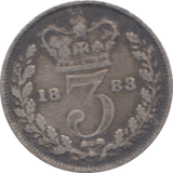 1883 THREEPENCE ( GF )