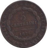 1826 5 CENTESIMI SARDINIA