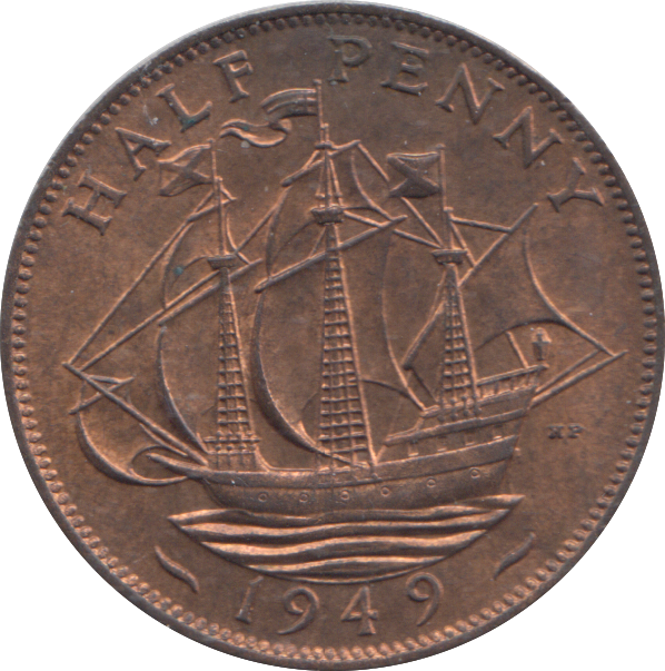 1949 HALF PENNY ( UNC )
