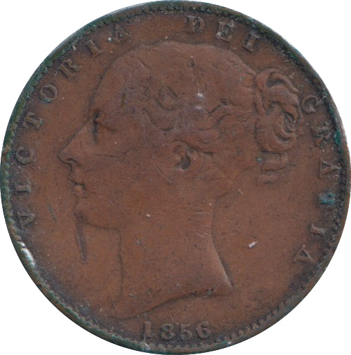 1856 FARTHING ( FINE )