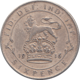 1916 SIXPENCE ( GVF )
