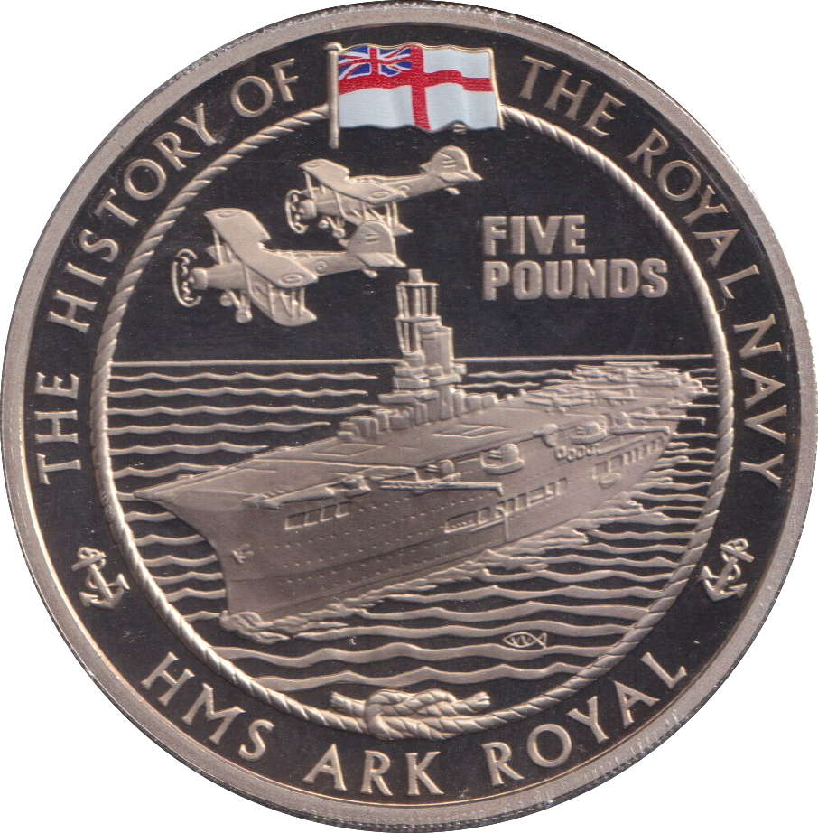 2009 HMS ARK ROYAL FIVE POUND BAILIWICK OF GUERNSEY