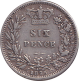 1875 SIXPENCE ( VF )