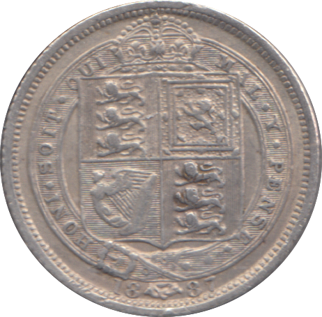 1887 SIXPENCE (  GF )