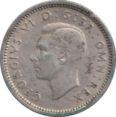 1938 THREEPENCE ( VF )