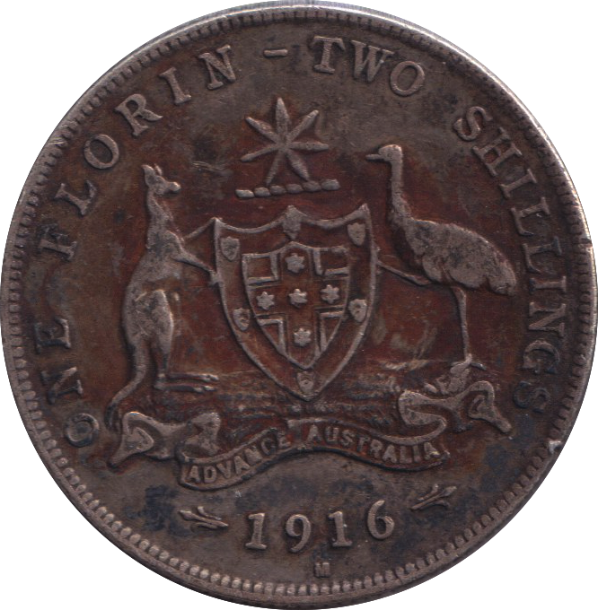 1916 SILVER FLORIN AUSTRALIA