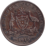 1916 SILVER FLORIN AUSTRALIA