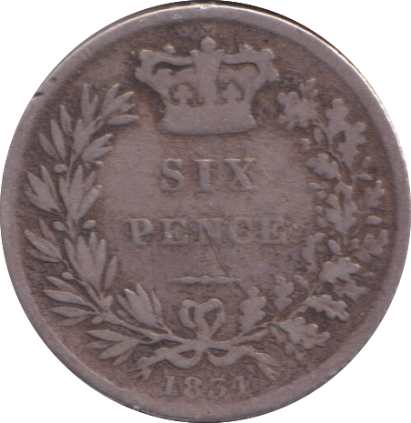 1834 SIXPENCE ( FINE )