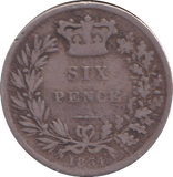 1834 SIXPENCE ( FINE )