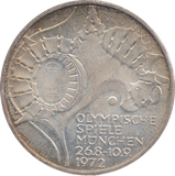 1972 SILVER WEST GERMANY 10 MARK OLYMPIC