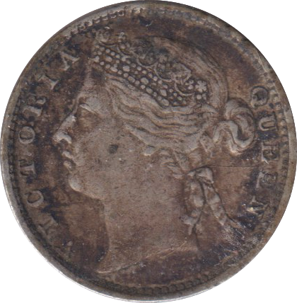 1887 SILVER 10 CENTS STRAIT SETTLEMENTS