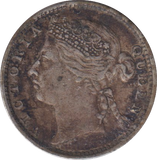 1887 SILVER 10 CENTS STRAIT SETTLEMENTS