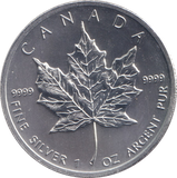 2011 1 OZ .999 FINE SILVER 5 DOLLARS CANADA