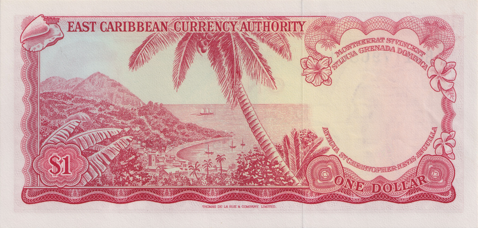 1965 ONE DOLLAR EASTERN CARIBBEAN BANKNOTE REF-1791