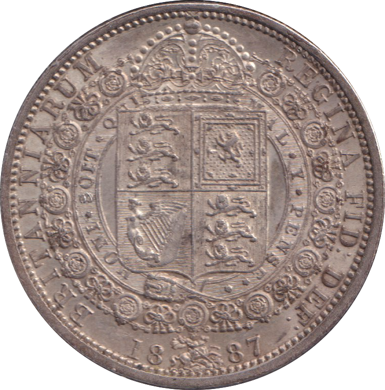 1887 HALFCROWN ( GVF )