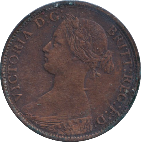 1861 FARTHING ( VF )