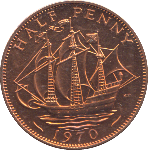 1970 HALF PENNY ( PROOF )