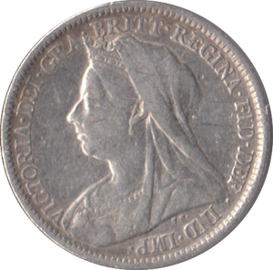 1900 SIXPENCE ( GF )