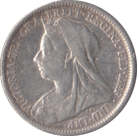 1900 SIXPENCE ( GF )