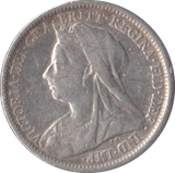 1900 SIXPENCE ( GF )