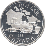 1981 SILVER PROOF DOLLAR CANADA 2