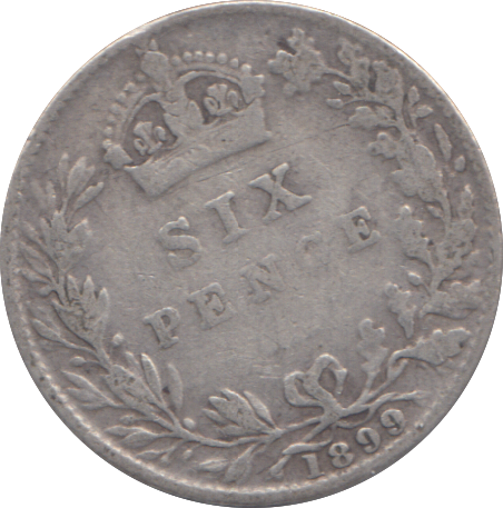 1899 SIXPENCE ( FINE )