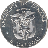 1972 SILVER 5 BALBOAS PANAMA