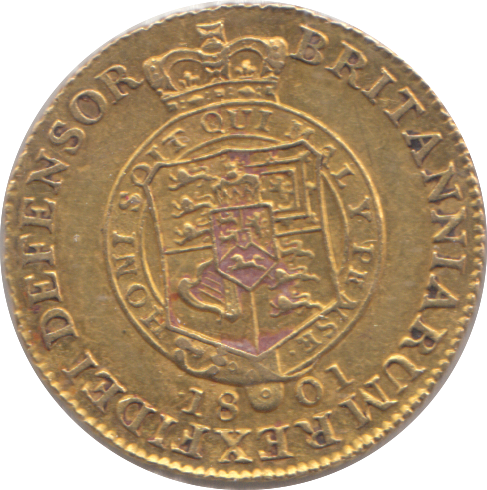 1801 GOLD HALF GUINEA ( VF )