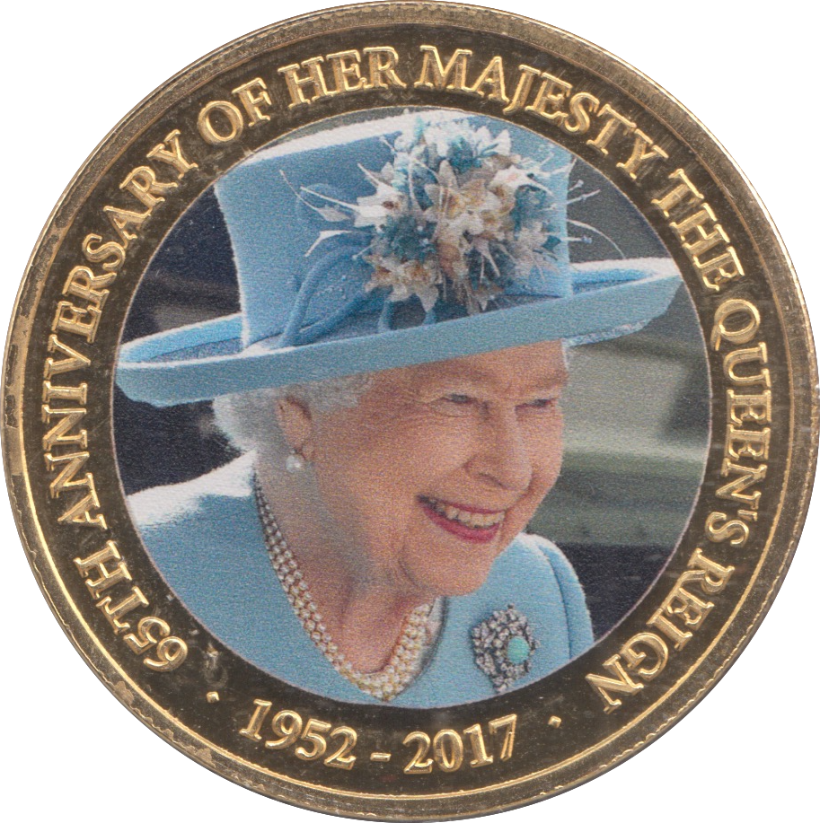 2017 65TH ANNIVERSARY OF THE QUEENS REIGN COMMEMORATIVE COIN