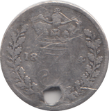 1864 HOLED THREEPENCE ( NF )