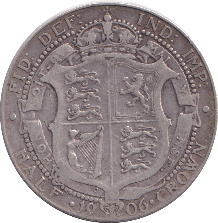1906 HALFCROWN ( FINE )