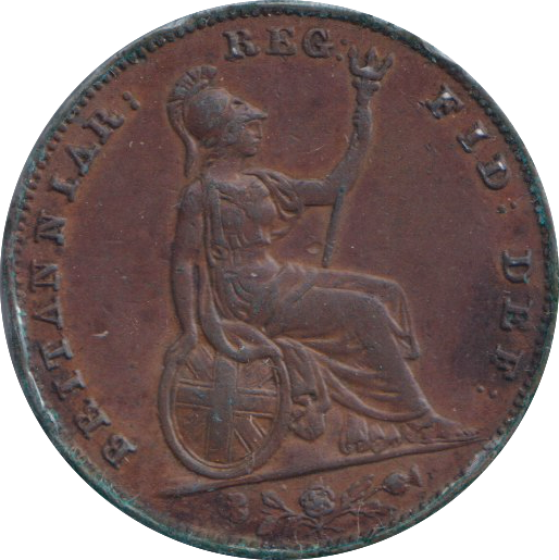 1857 FARTHING ( GVF )