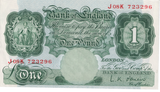 ONE POUND BANKNOTE BANK OF ENGLAND O'BRIEN £1-213