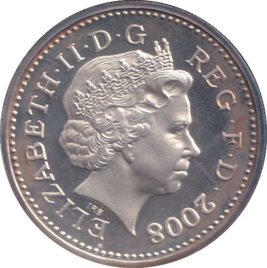 2008 SILVER PROOF GOLD PLATED £1