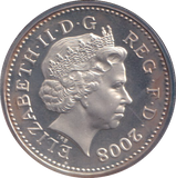2008 SILVER PROOF GOLD PLATED £1