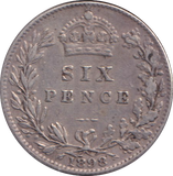 1898 SIXPENCE ( FINE )