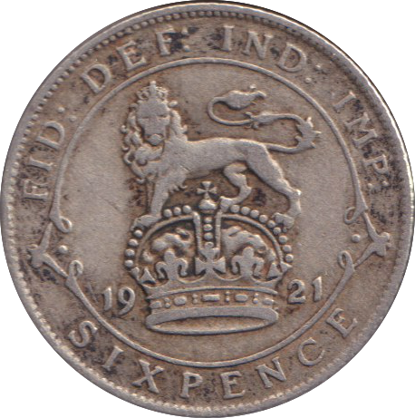 1921 SIXPENCE ( GF )