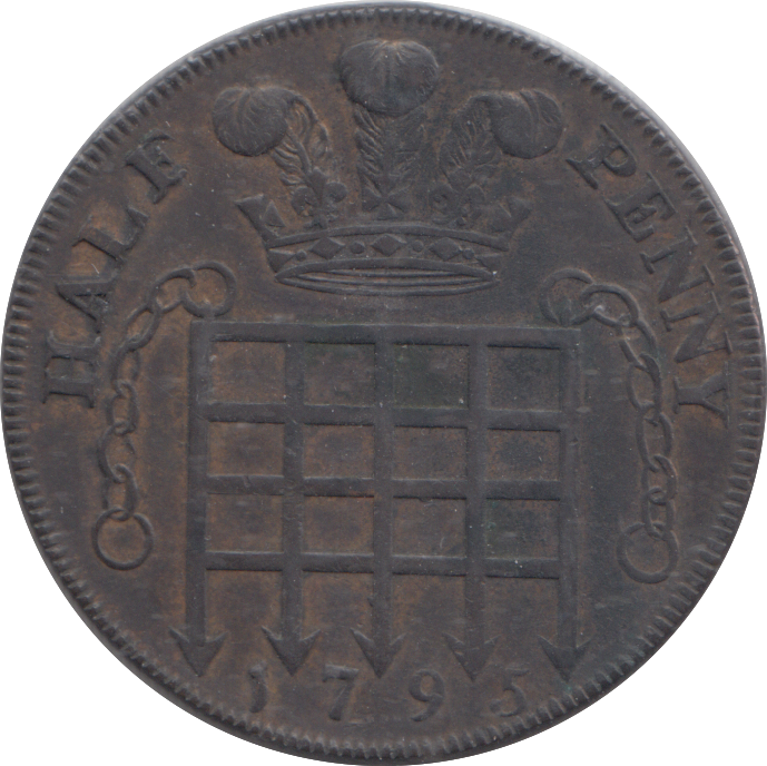 1795 PRINCESS OF WALES HALFPENNY TOKEN