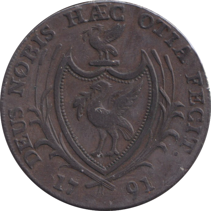 1791 HALF PENNY TOKEN LIVERPOOL
