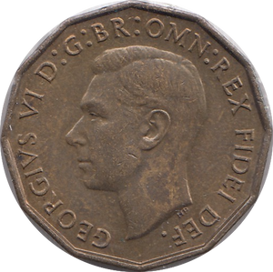 1950 BRASS THREEPENCE ( UNC )