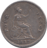 1837 FOURPENCE ( GVF )