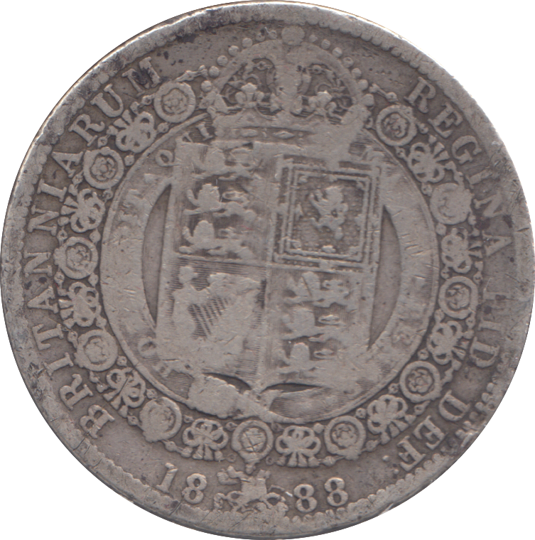1888 HALFCROWN ( FINE )
